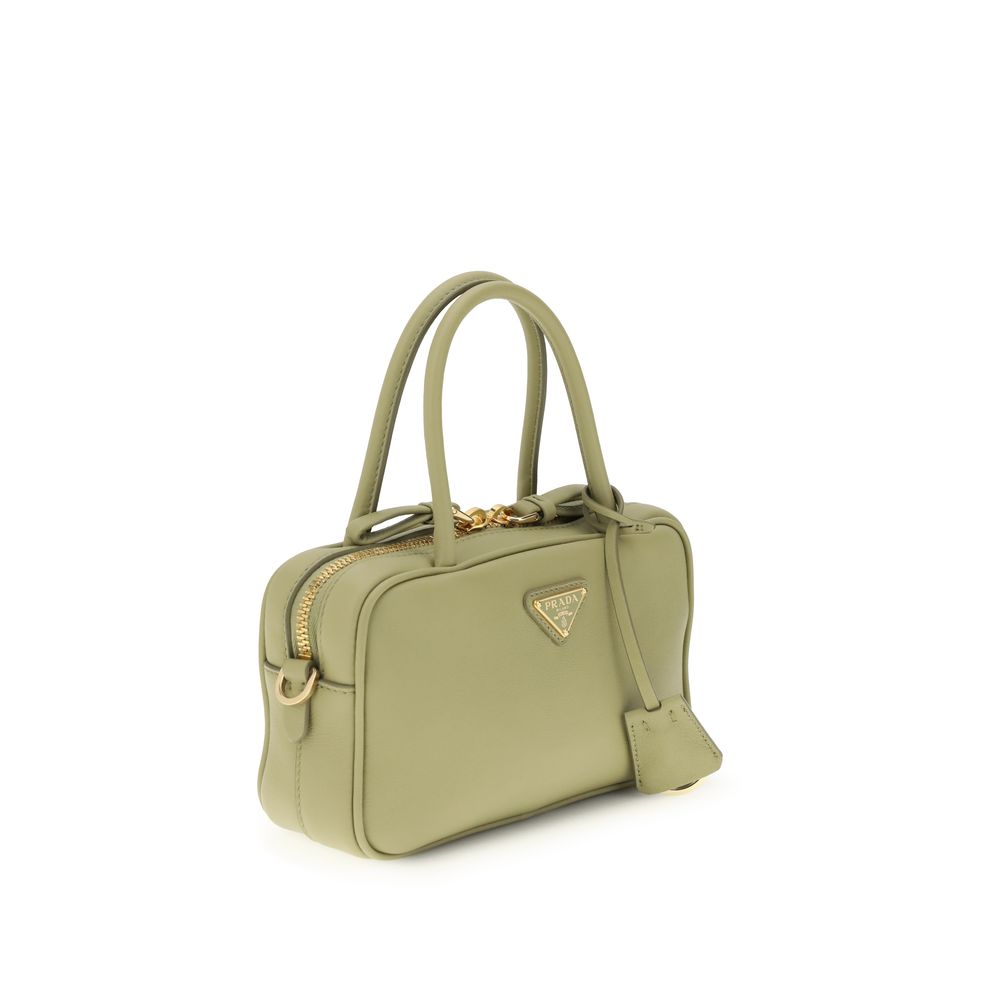 Prada handtas van kalfsleer in beige Prada