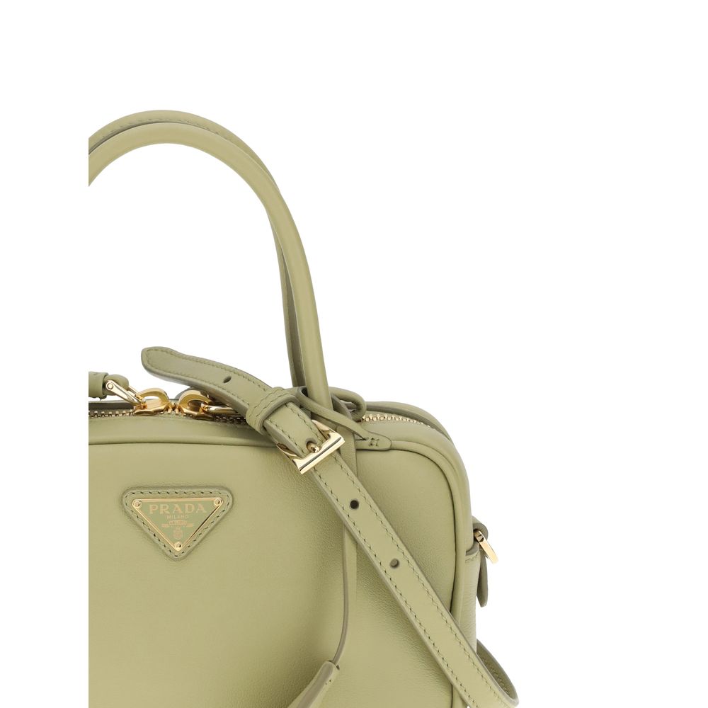 Prada handtas van kalfsleer in beige Prada