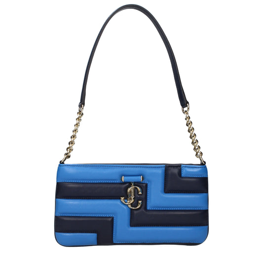 Jimmy Choo schoudertas in blauw leer Jimmy Choo