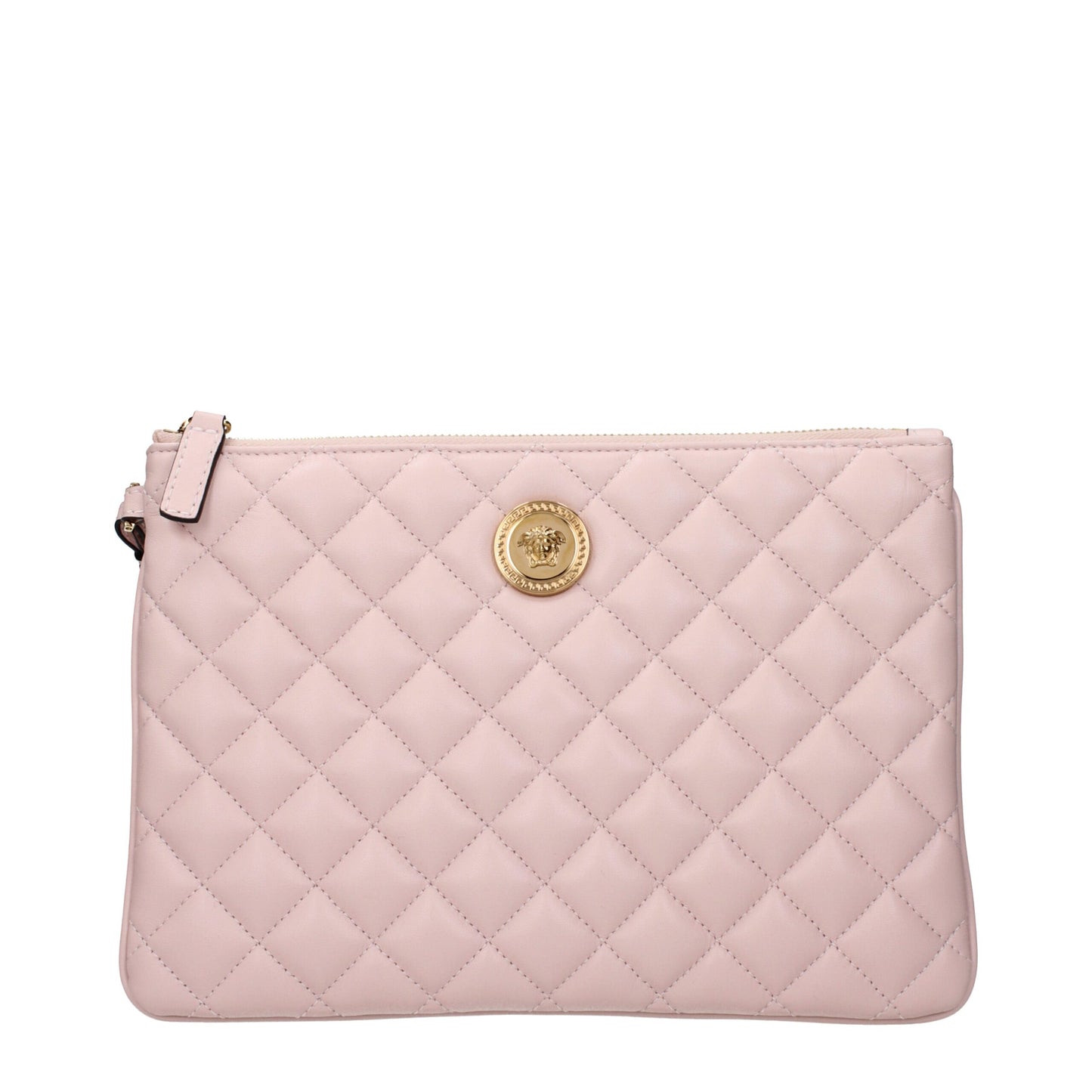 Versace clutch in roze leer Versace