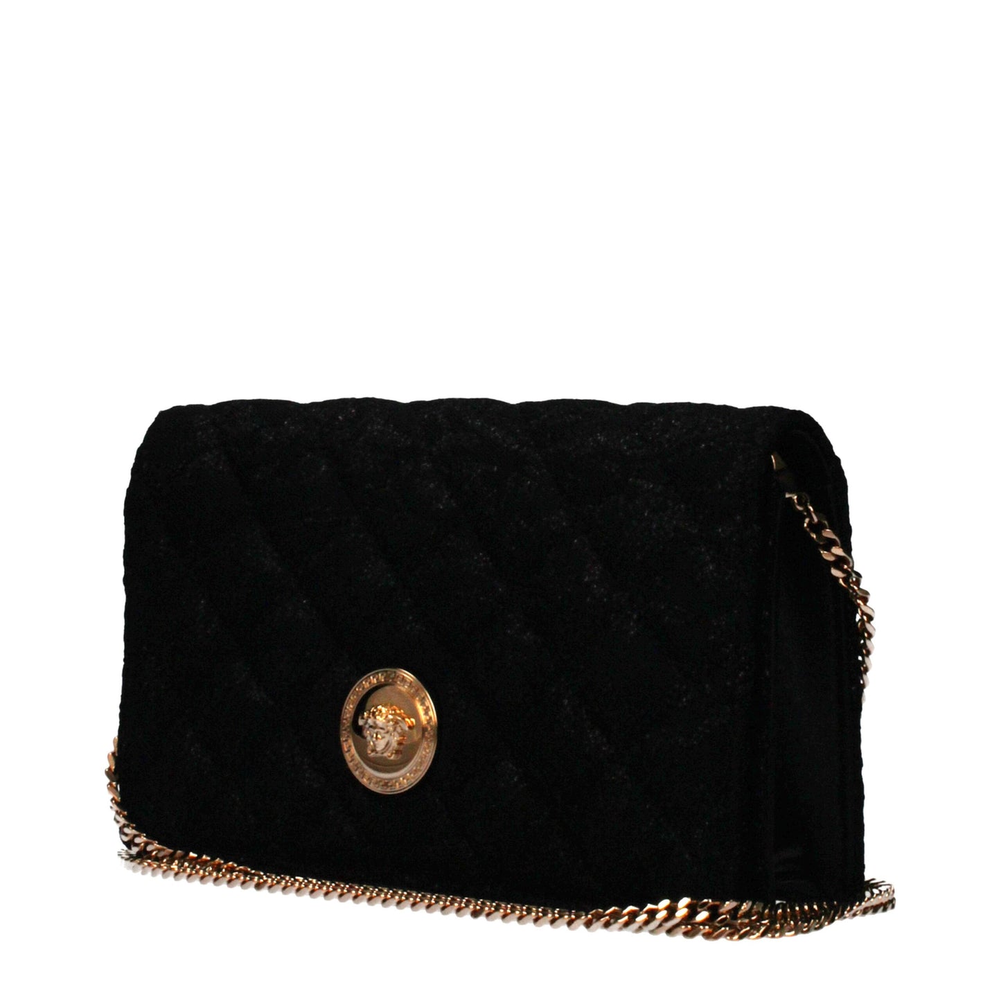 Versace clutch in zwarte stof Versace