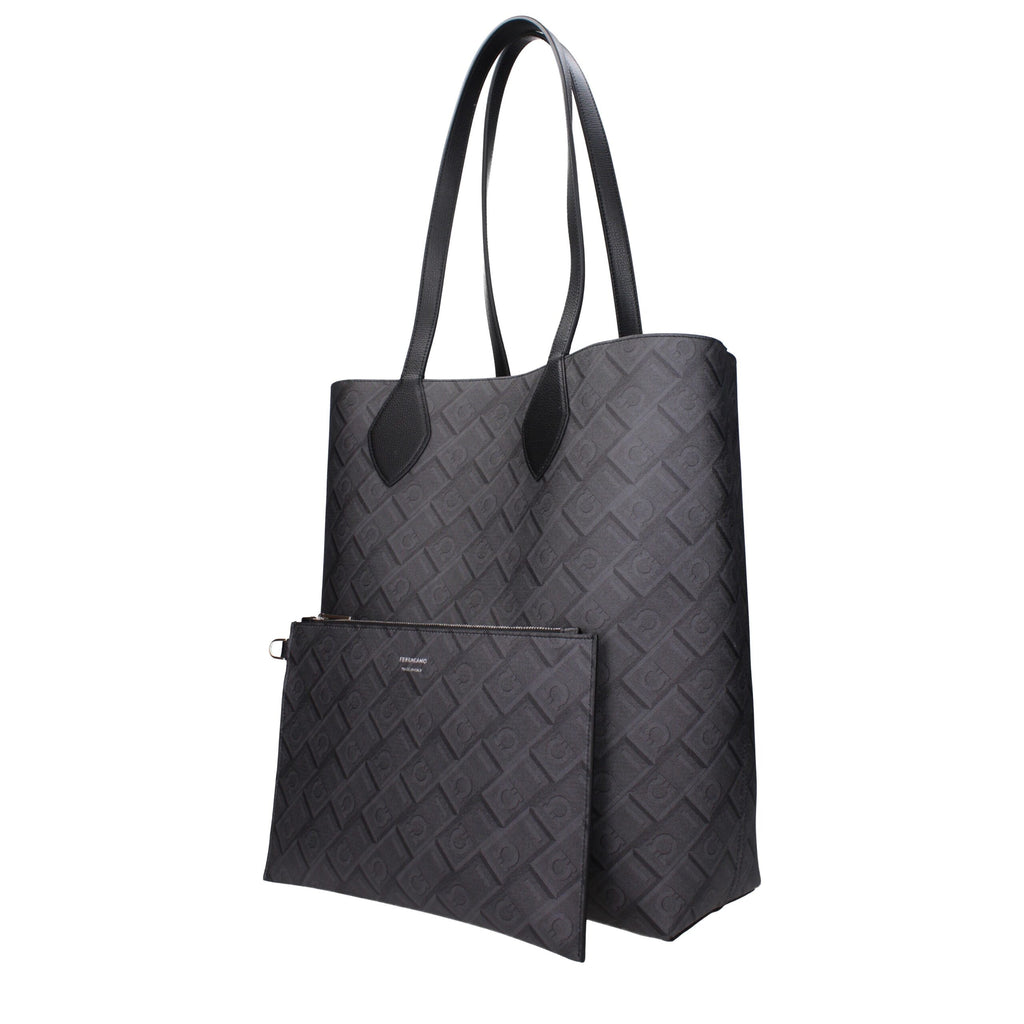 Salvatore Ferragamo schoudertas in zwart leer Salvatore Ferragamo