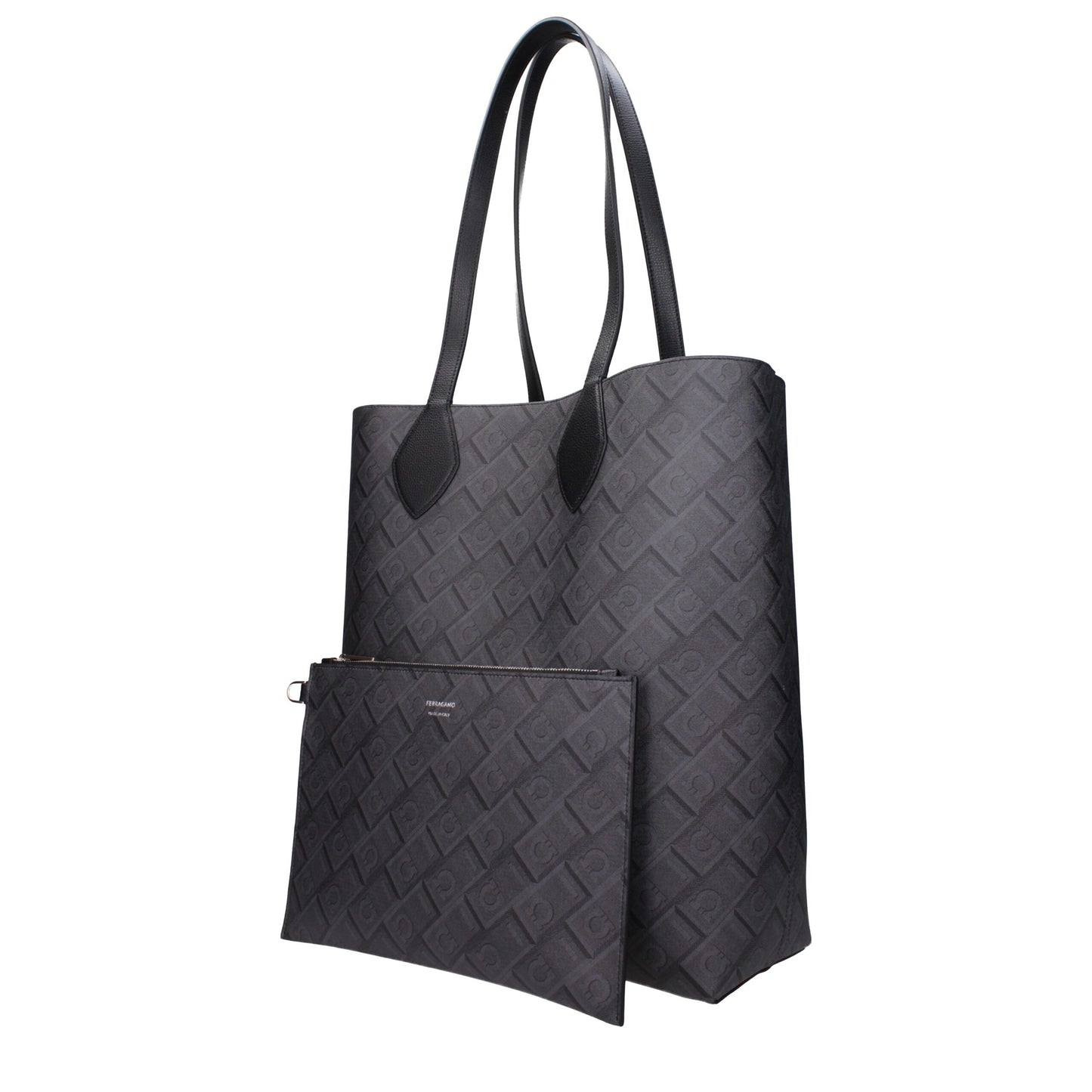 Salvatore Ferragamo schoudertas in zwart leer Salvatore Ferragamo