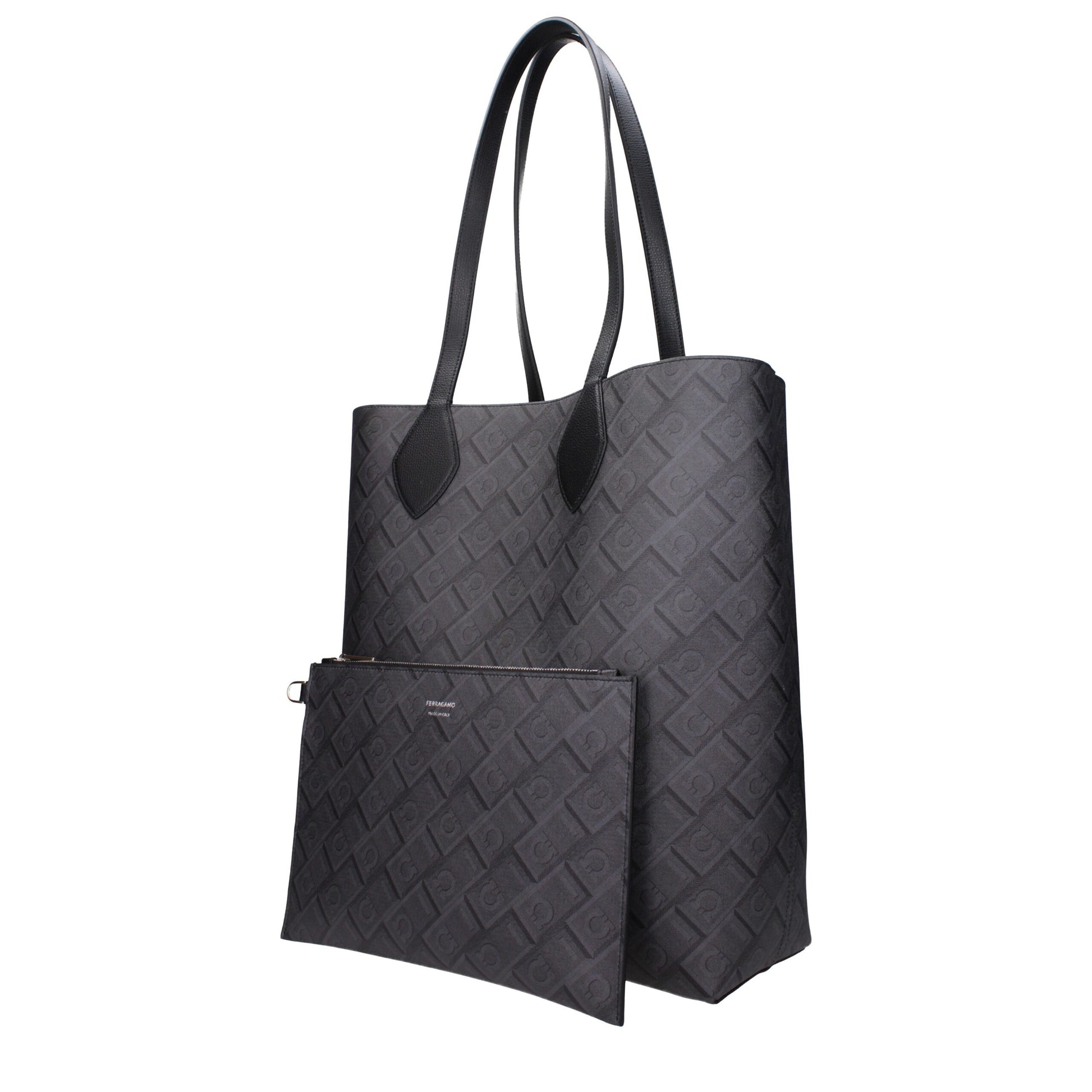 Salvatore Ferragamo schoudertas in zwart leer Salvatore Ferragamo