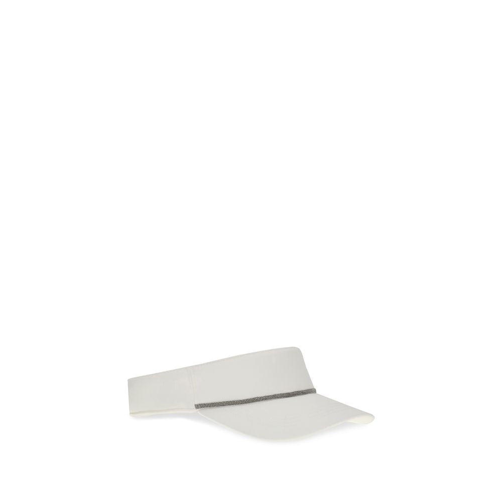 Brunello Cucinelli Nylon Visor with Shiny Band Brunello Cucinelli