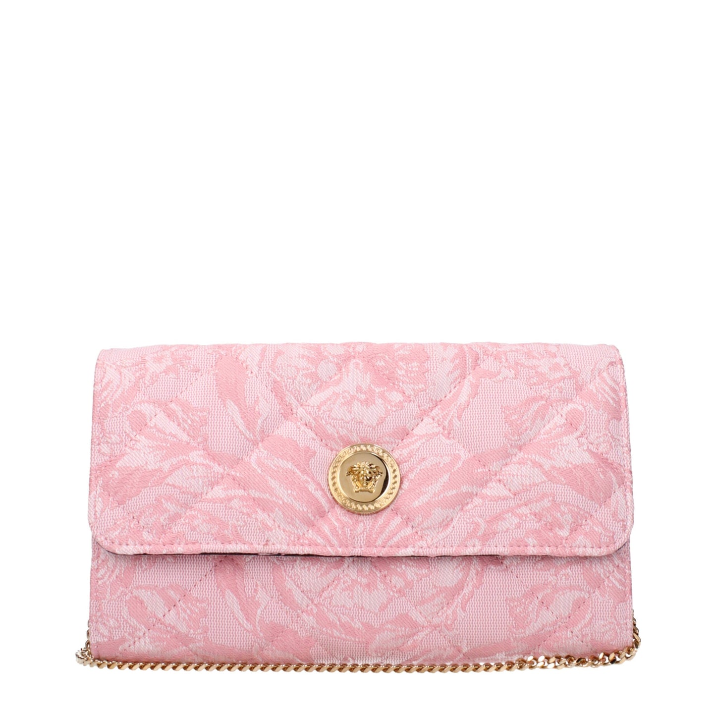 Versace clutch in roze stof Versace