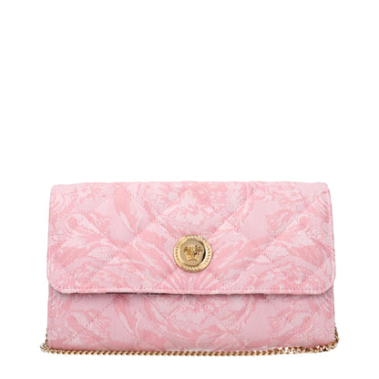 Versace clutch in roze stof Versace