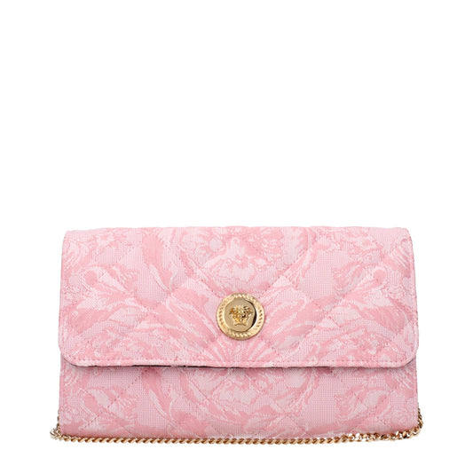 Versace clutch in roze stof Versace
