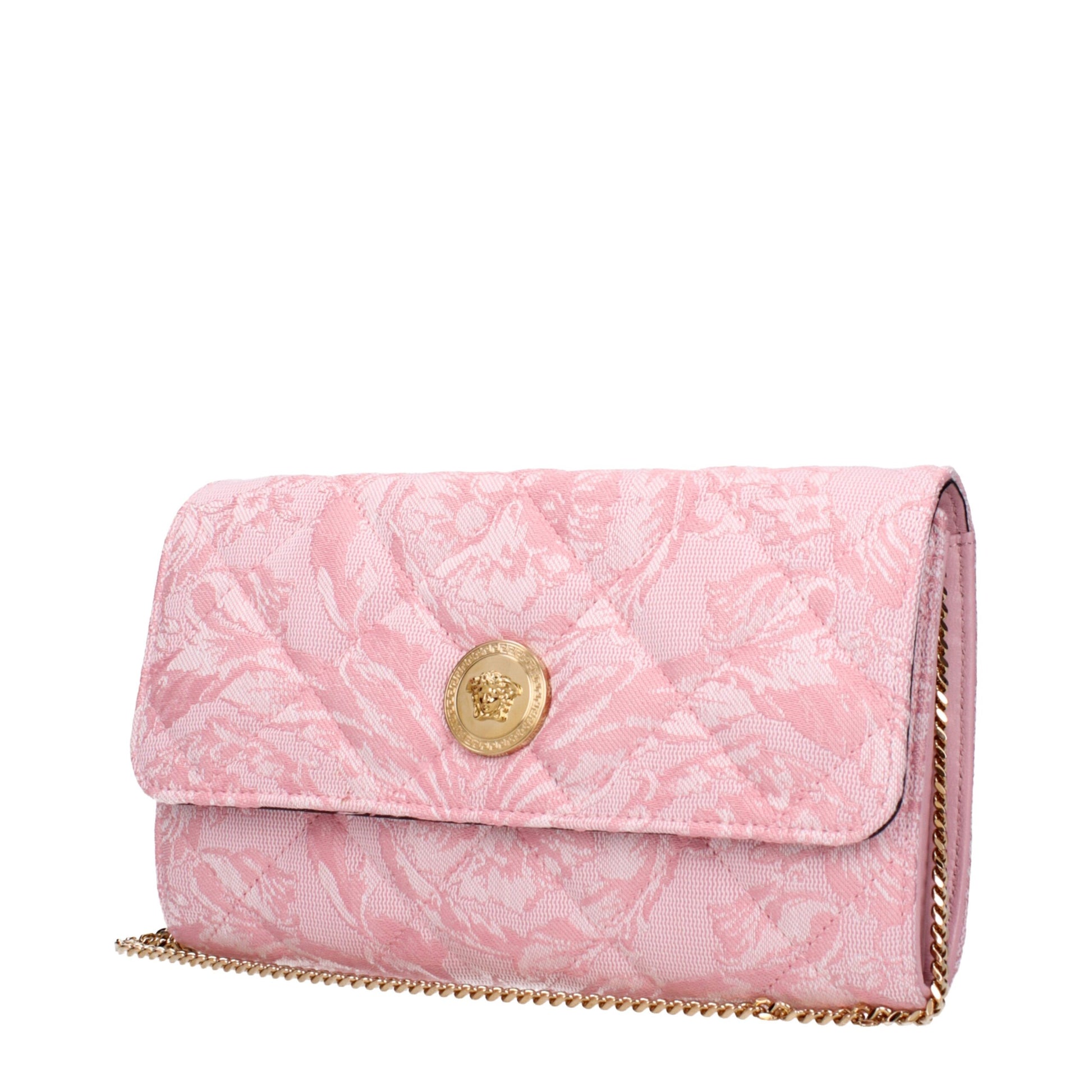 Versace clutch in roze stof Versace