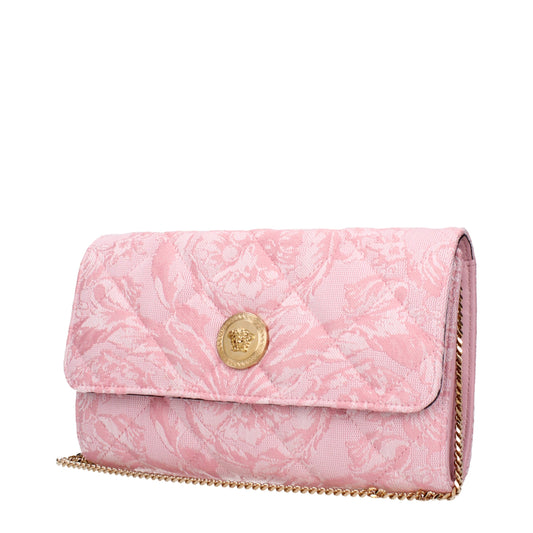 Versace clutch in roze stof Versace