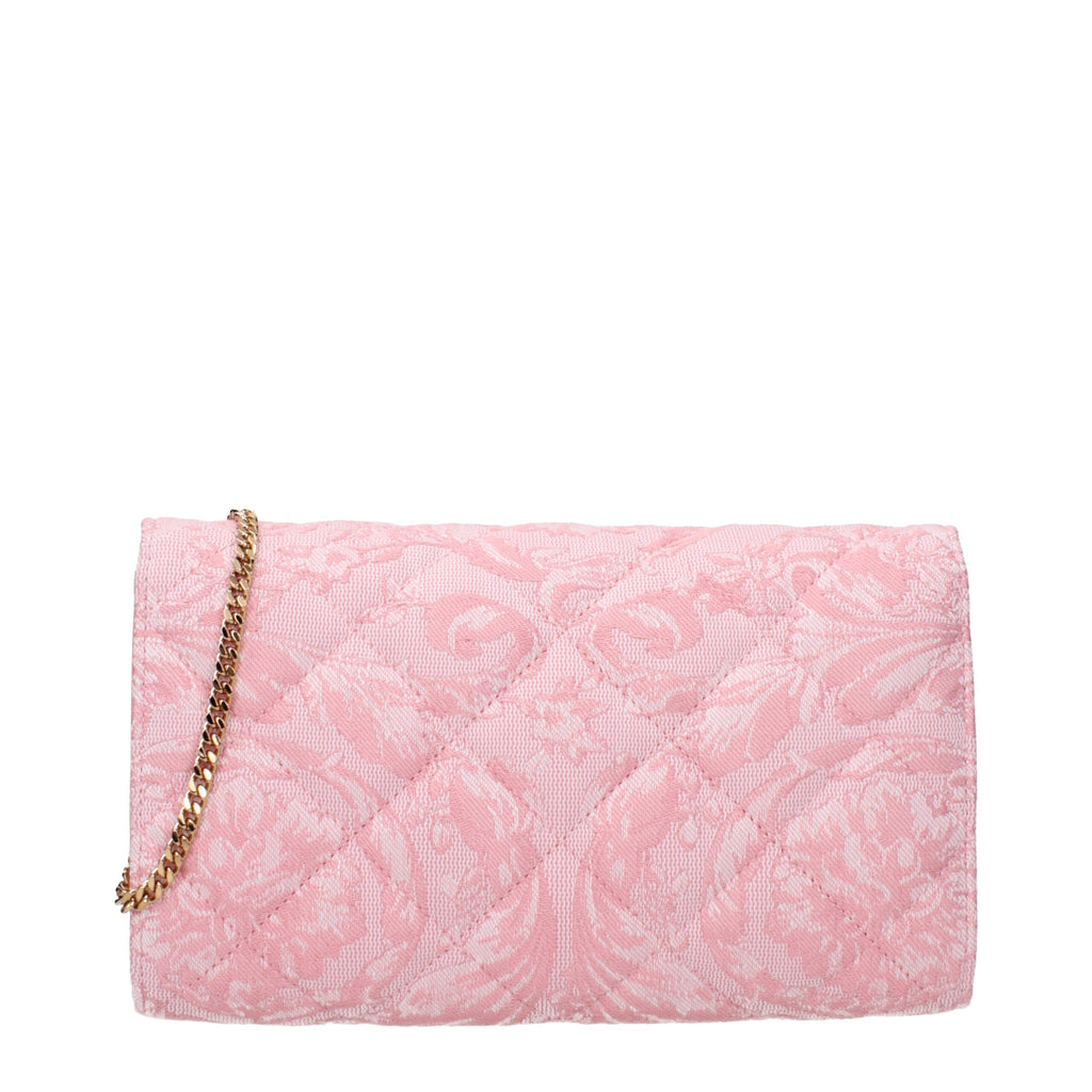 Versace clutch in roze stof Versace