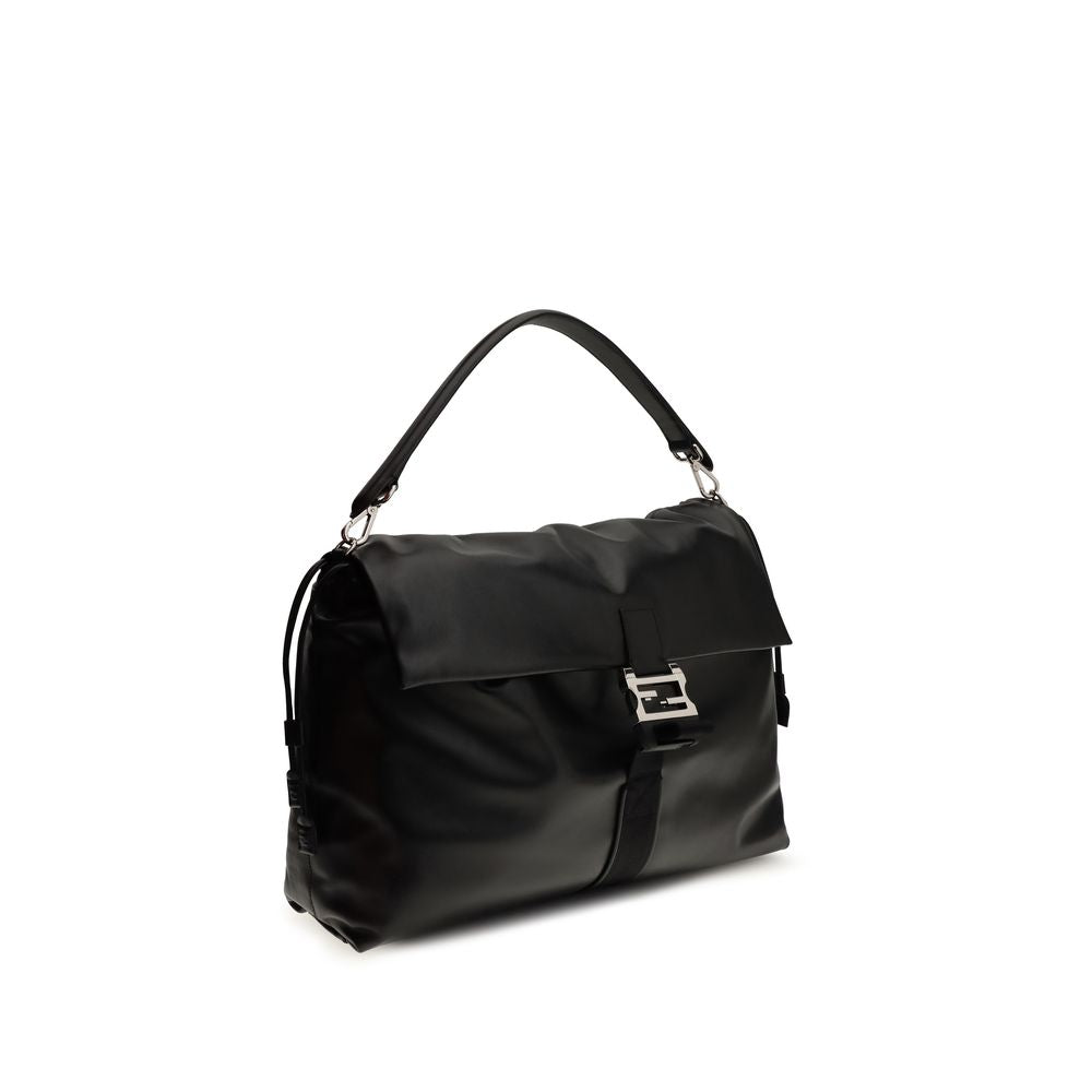Fendi Mamma Baguette schoudertas in zwart nappaleer Fendi