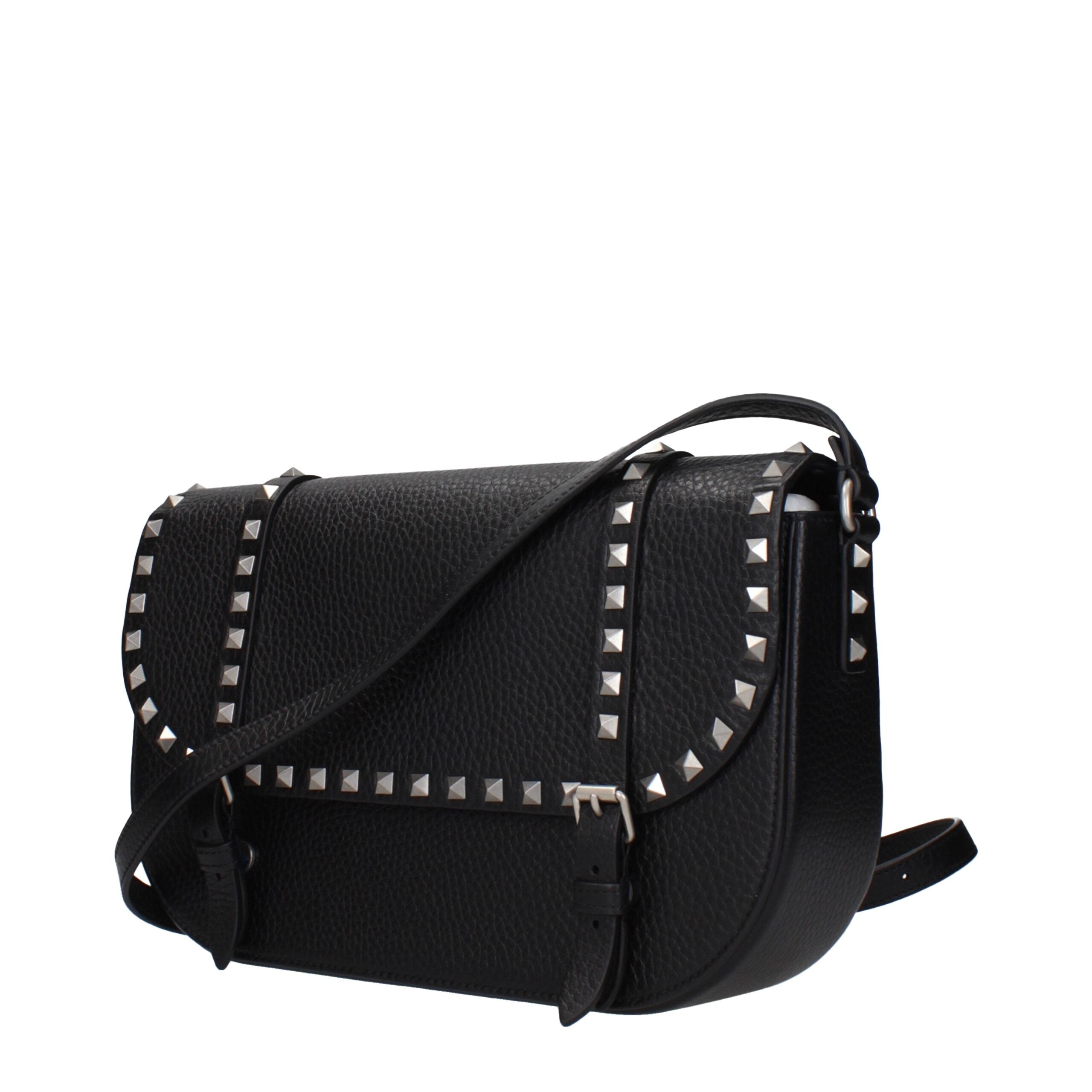 Valentino Garavani crossbodytas in zwart leer