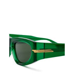 Bottega Veneta Green Acetate Sunglasses Bottega Veneta