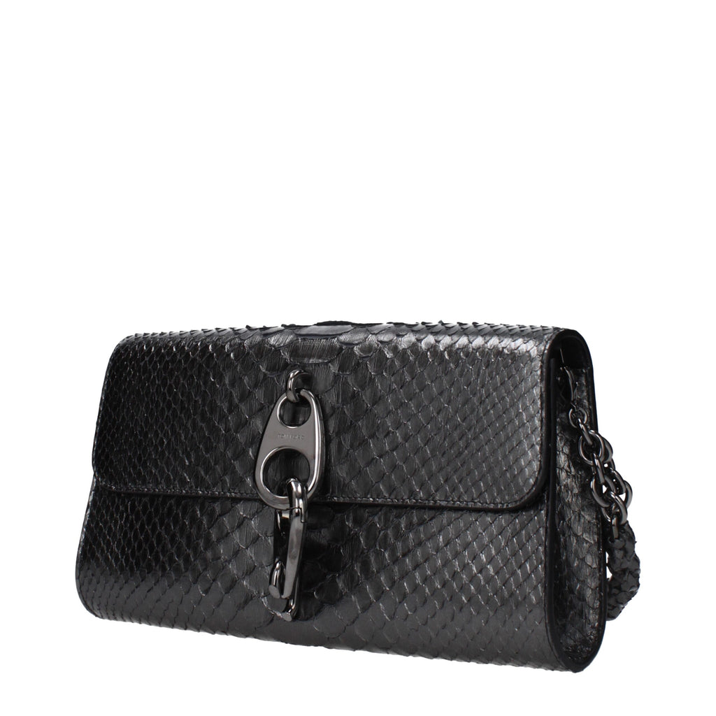 Tom Ford clutch in zilverkleurig pythonleer Tom Ford