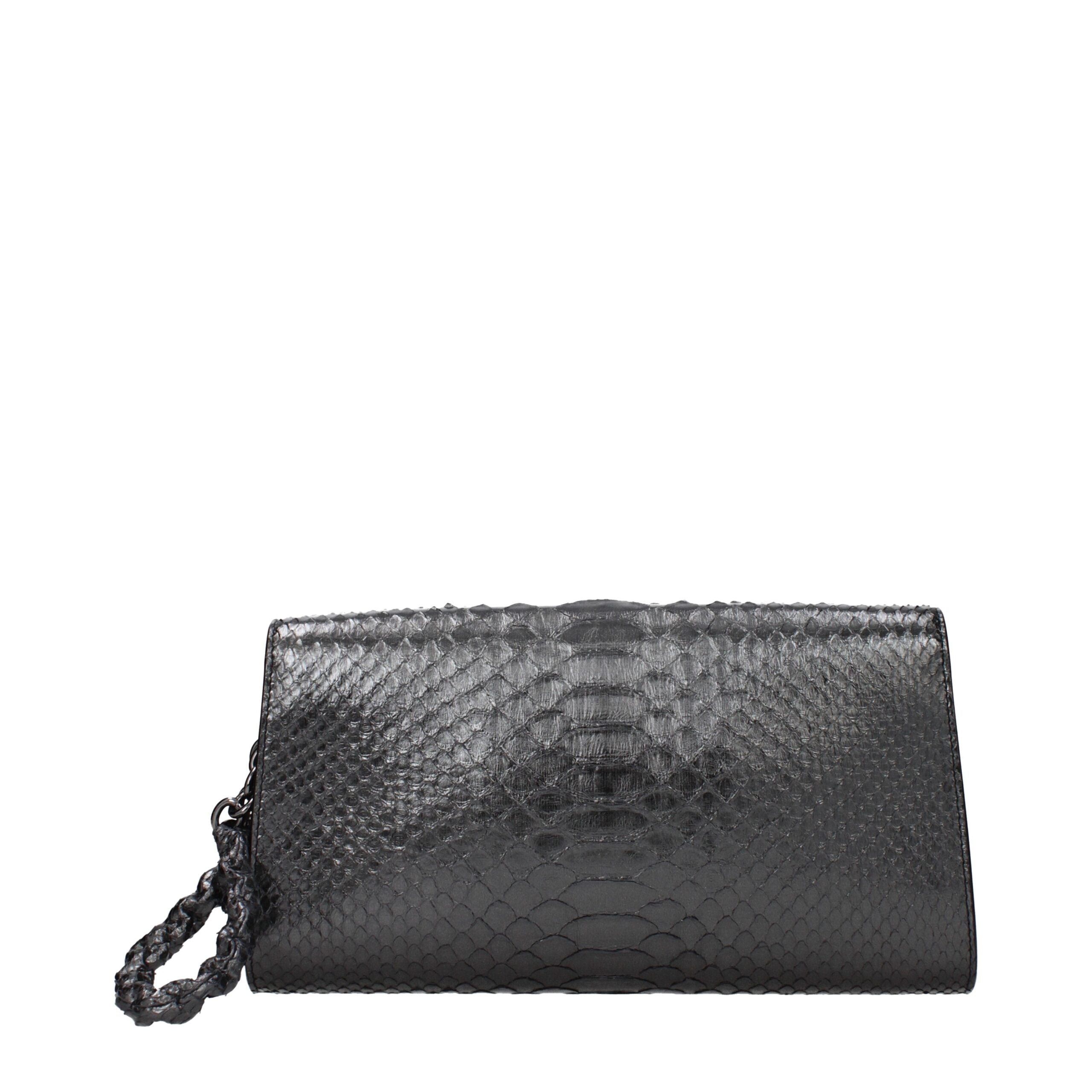 Tom Ford clutch in zilverkleurig pythonleer