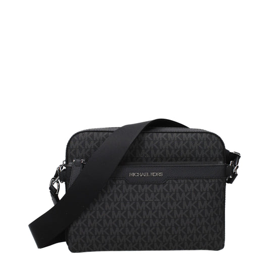 Michael Kors crossbodytas in zwart textiel met logodetail Michael Kors