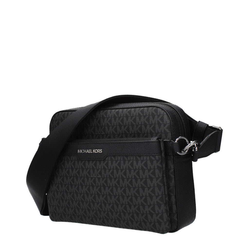 Michael Kors crossbodytas in zwart textiel met logodetail Michael Kors