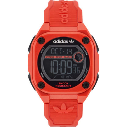 Adidas Red Rubber Digital Watch Adidas