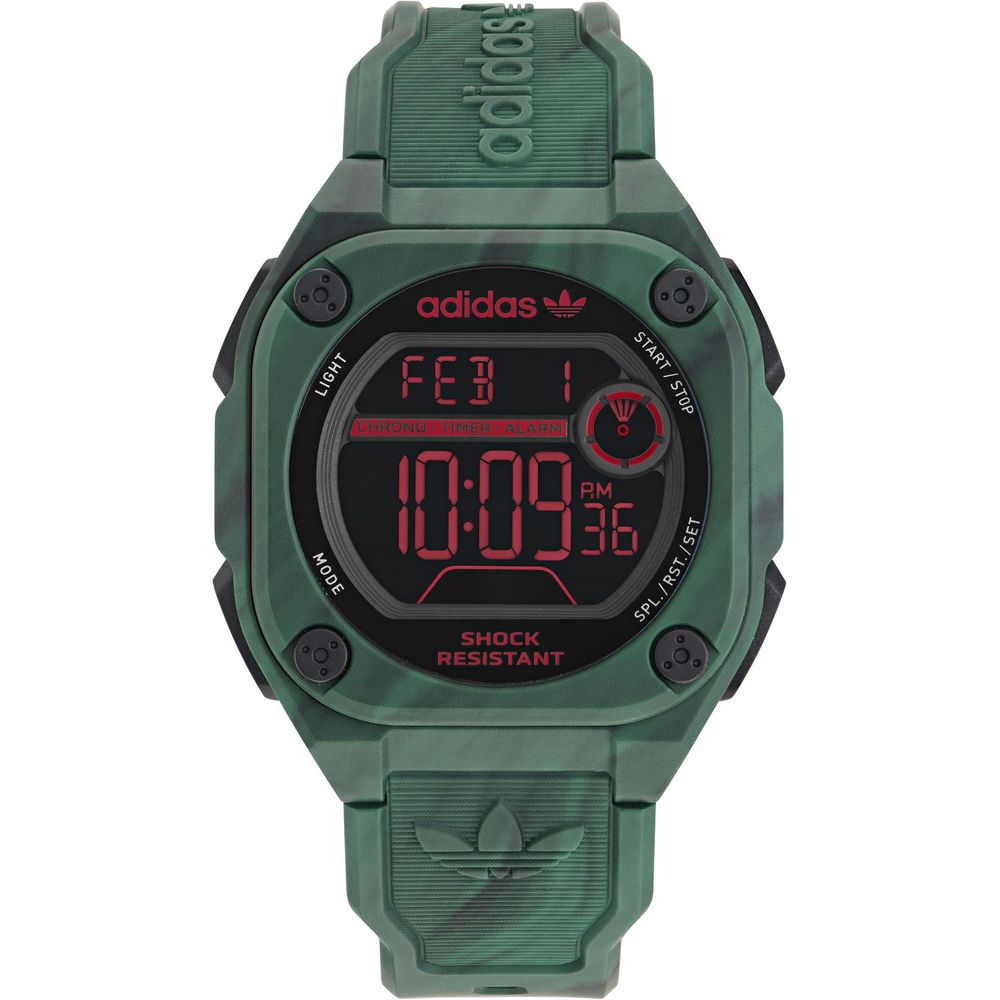 Adidas digitaal horloge in groen met siliconen band - Maranos
