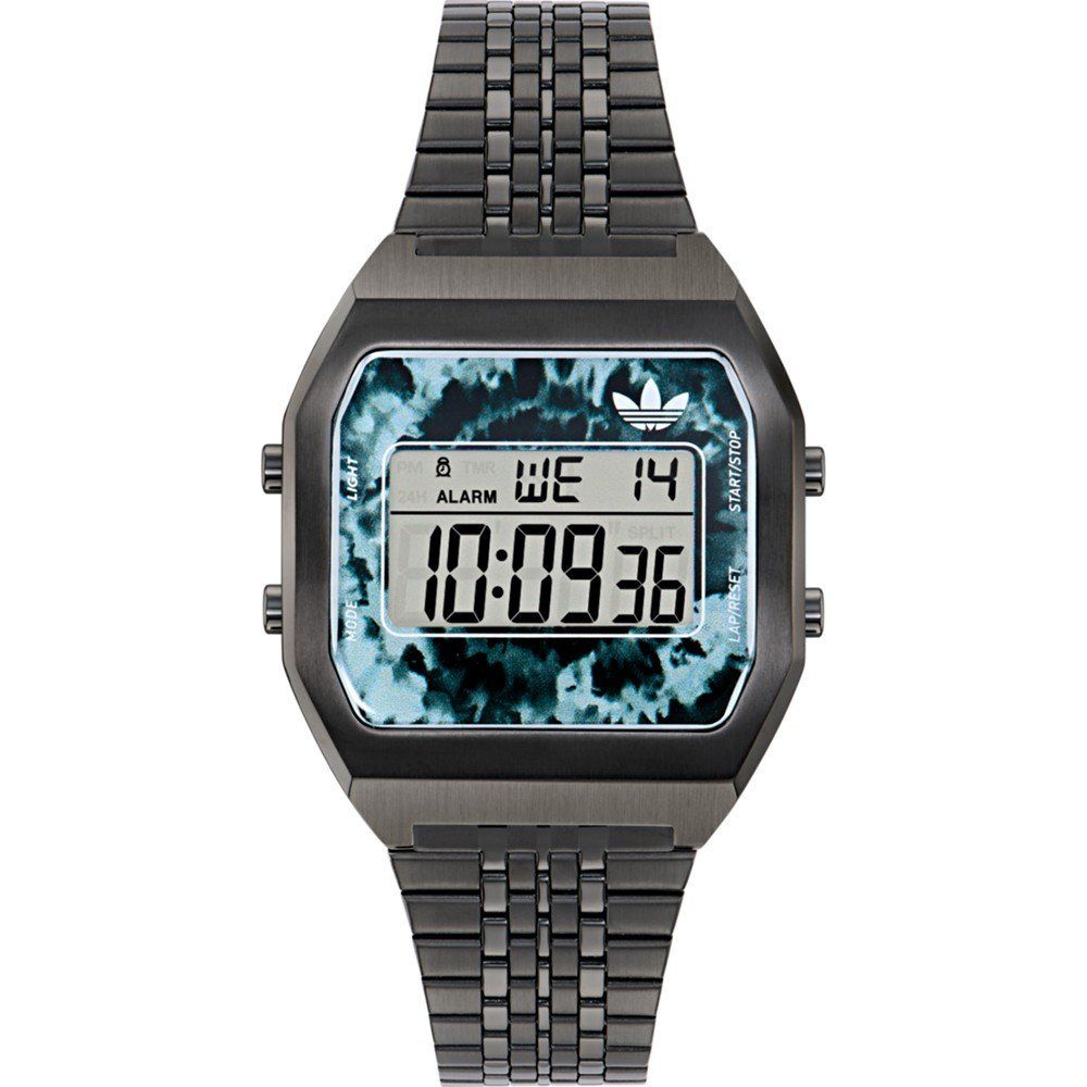 Adidas zwart digitaal horloge van roestvrij staal