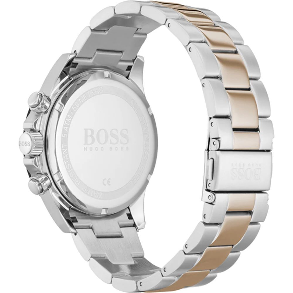 Hugo Boss herenhorloge in grijs roestvrij staal met zwarte wijzerplaat Hugo Boss