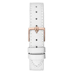 Furla horloge met roségouden kast en witte lederen band