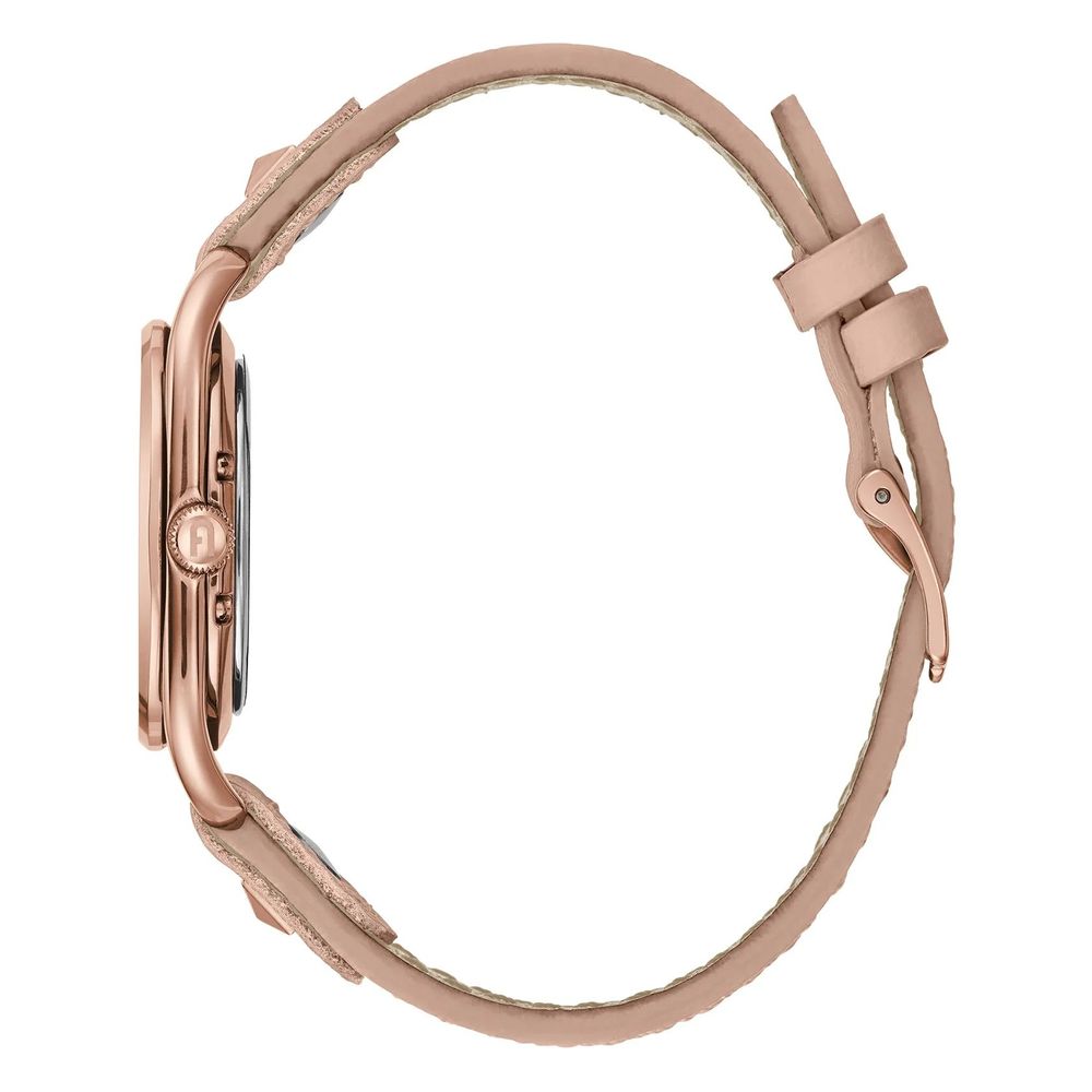 Furla horloge met roze leren band en grijze wijzerplaat Furla