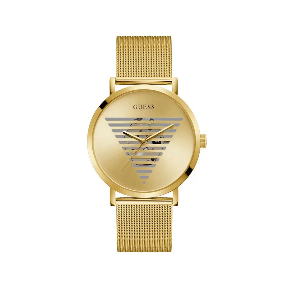 Guess Gold Stainless Steel Dress Watch Guess
