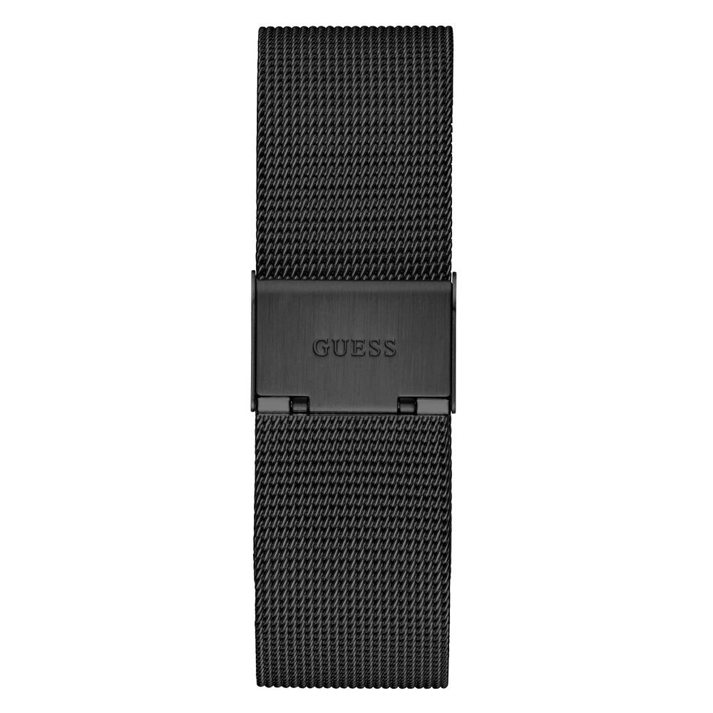 Guess horloge in zwart roestvrij staal met zwarte wijzerplaat Guess