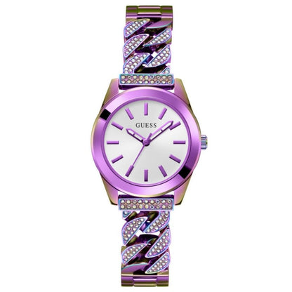 Guess horloge in multicolor roestvrij staal met witte wijzerplaat Guess