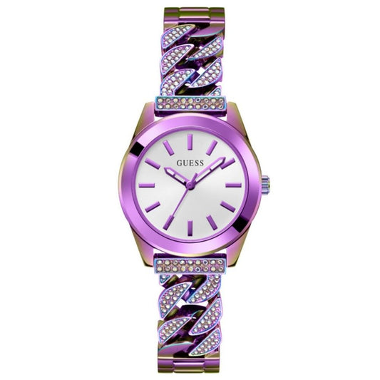 Guess horloge in multicolor roestvrij staal met witte wijzerplaat Guess