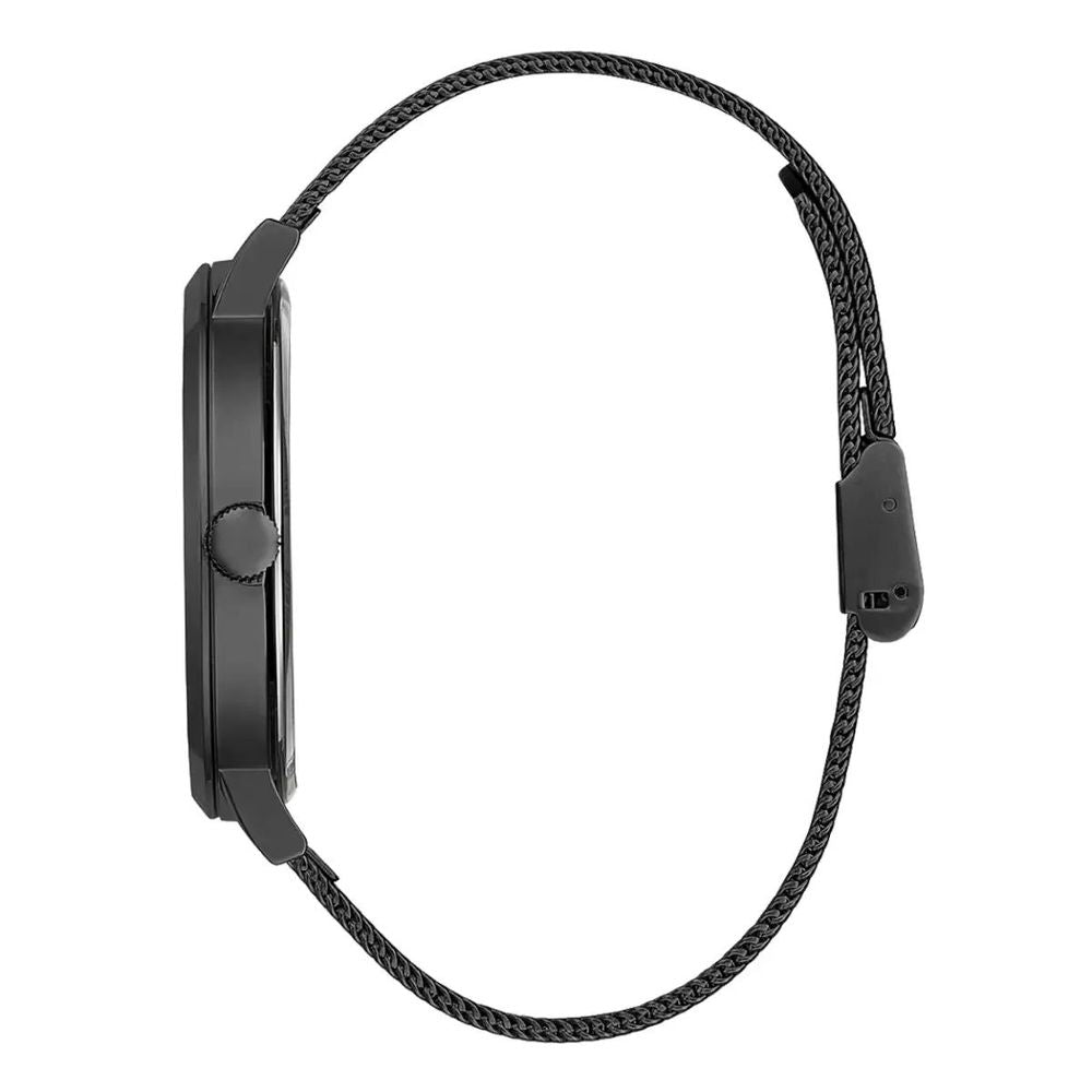 Guess horloge in zwart roestvrij staal met zwarte wijzerplaat Guess