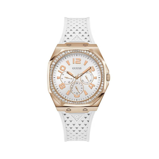 Guess horloge in wit siliconen met witte wijzerplaat Guess