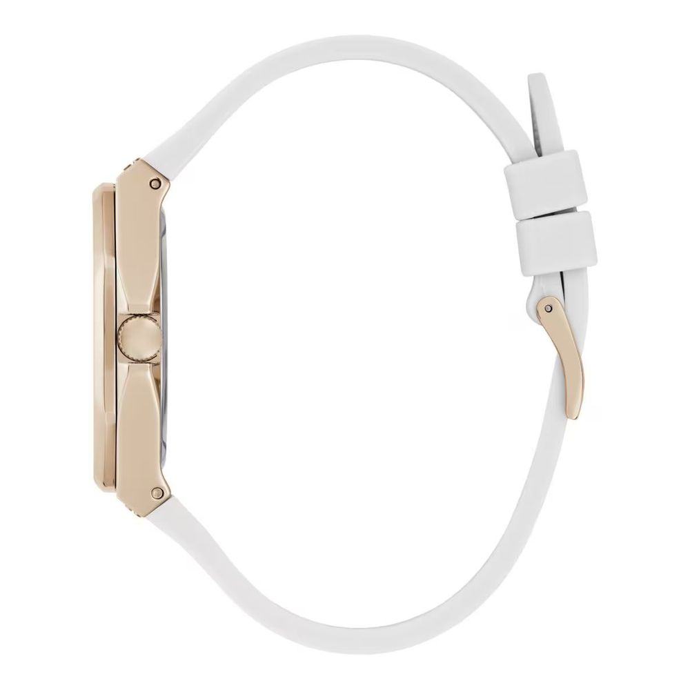 Guess horloge in wit siliconen met witte wijzerplaat Guess