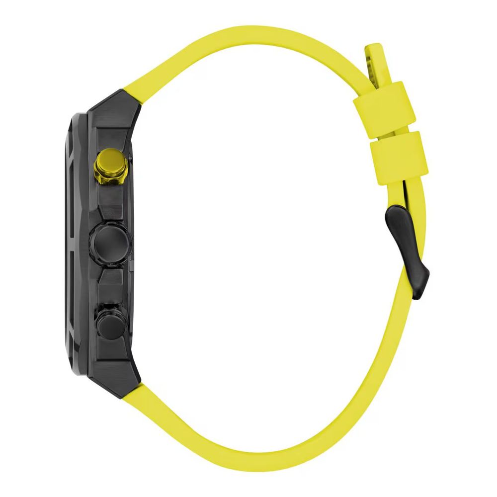 Guess sporthorloge in zwart siliconen met zwarte wijzerplaat Guess