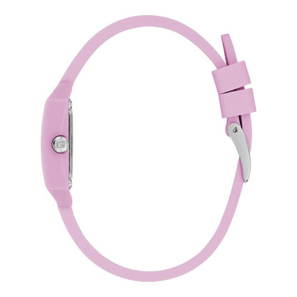 Guess horloge in roze siliconen met roze wijzerplaat Guess