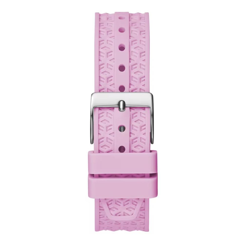 Guess horloge in roze siliconen met roze wijzerplaat