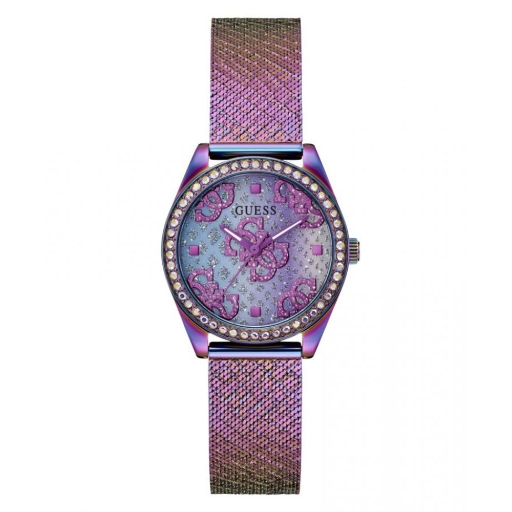 Guess horloge in multicolor roestvrij staal met opvallende wijzerplaat Guess