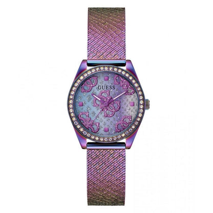 Guess horloge in multicolor roestvrij staal met opvallende wijzerplaat Guess