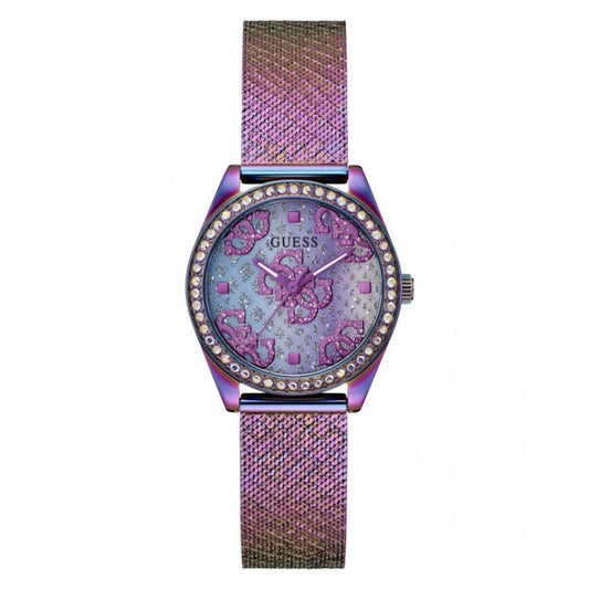 Guess horloge in multicolor roestvrij staal met opvallende wijzerplaat Guess