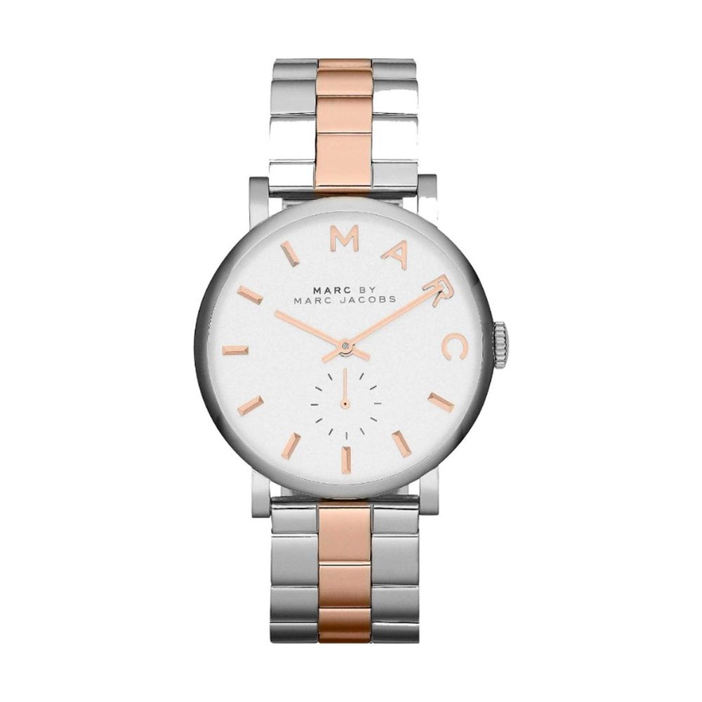 Marc Jacobs horloge in grijs roestvrij staal met witte wijzerplaat Marc Jacobs