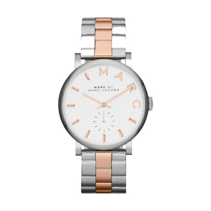 Marc Jacobs horloge in grijs roestvrij staal met witte wijzerplaat Marc Jacobs