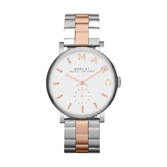 Marc Jacobs horloge in grijs roestvrij staal met witte wijzerplaat Marc Jacobs