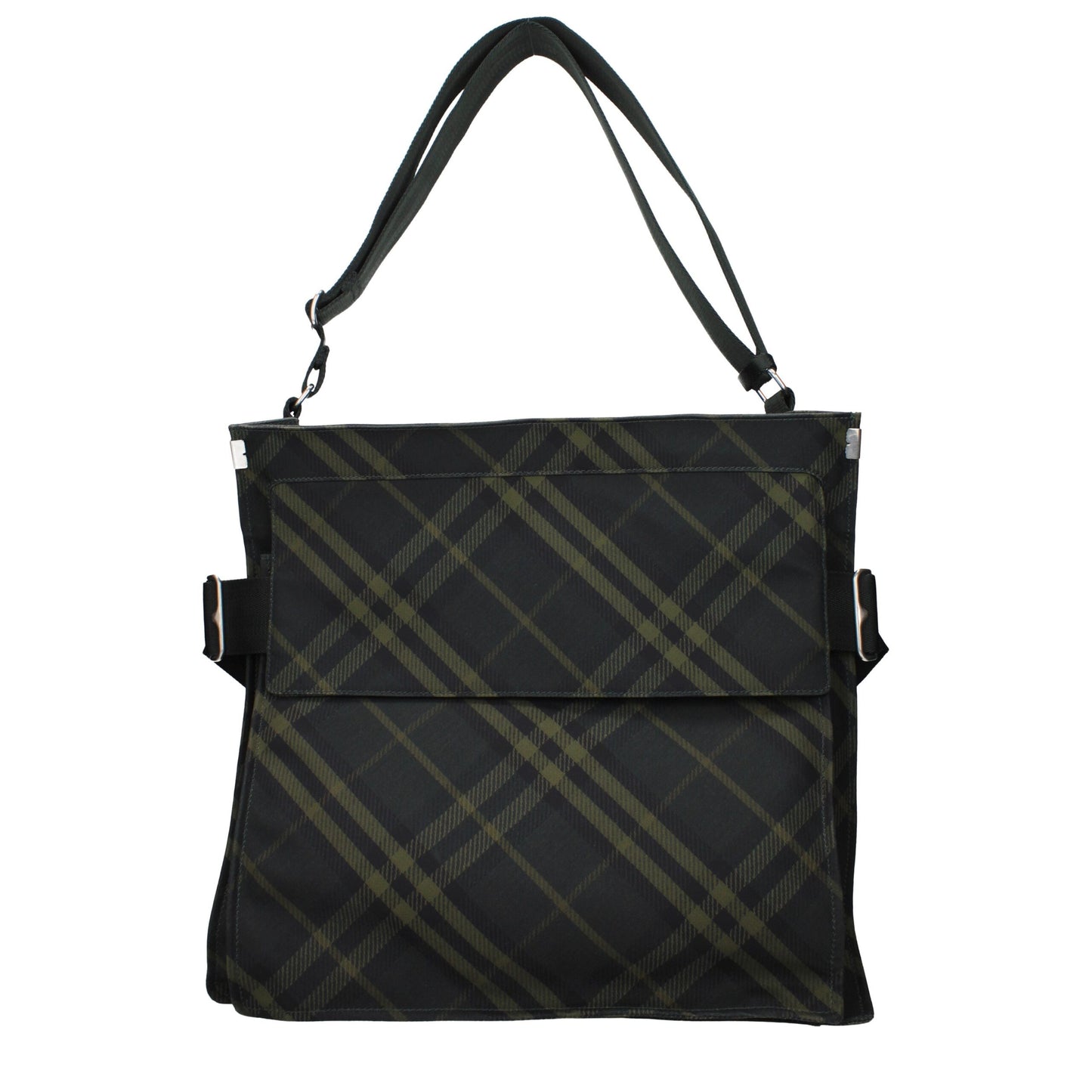 Burberry crossbodytas in groene stof met verstelbare en afneembare schouderband Burberry