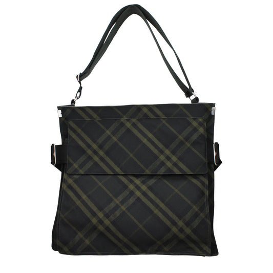 Burberry crossbodytas in groene stof met verstelbare en afneembare schouderband Burberry