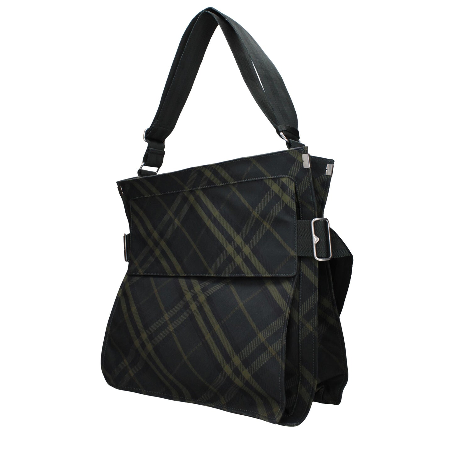 Burberry crossbodytas in groene stof met verstelbare en afneembare schouderband Burberry