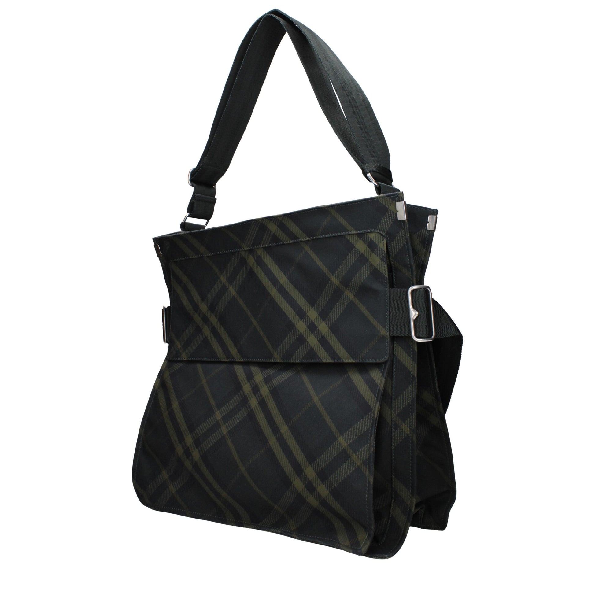 Burberry crossbodytas in groene stof met verstelbare en afneembare schouderband Burberry