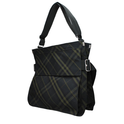 Burberry crossbodytas in groene stof met verstelbare en afneembare schouderband Burberry