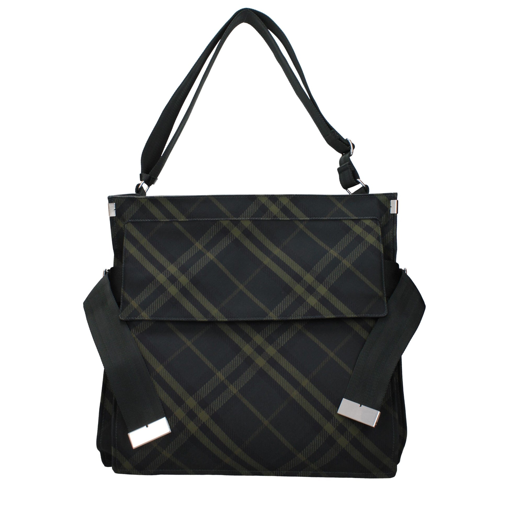 Burberry crossbodytas in groene stof met verstelbare en afneembare schouderband Burberry